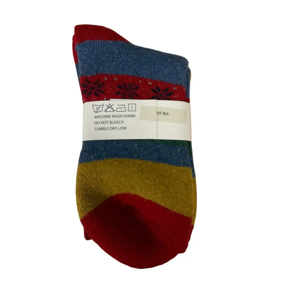 YZKKE Womens Wool Socks Red Teal Blue Gold One Size Fits All